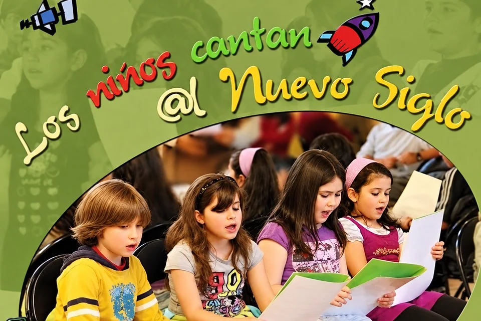Portada del disco Los niños cantan al Nuevo Siglo, de Alejandro Luna